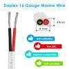 Kimbluth 16 Gauge Duplex Marine Wire Tinned Copper Boat Cable, 50ft 16 AWG Standard USA OFC Oxygen Free Copper Wire for Automotive Boat Speakers Solar Outdoors view 2