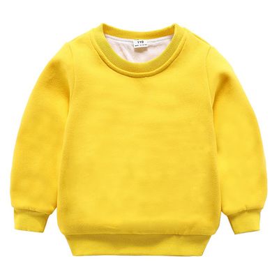 Kids Fashion Sweatshirts,Toddler Winter Soft Thicken Fleece Crewneck Sweatshirt Warm Long Sleeve Pullover Tops Coat (Yellow,2-3T,2 Years,3 Years)