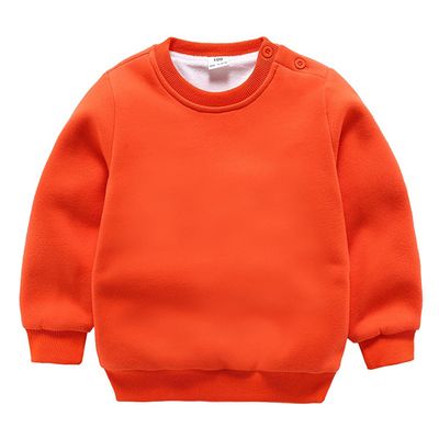 Kids Fashion Sweatshirts,Toddler Winter Soft Thicken Fleece Crewneck Sweatshirt Warm Long Sleeve Pullover Tops Coat (Orange,4-5T,4 Years,5 Years)