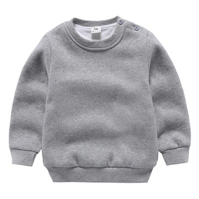 Kids Fashion Sweatshirts,Toddler Winter Soft Thicken Fleece Crewneck Sweatshirt Warm Long Sleeve Pullover Tops Coat (Gray,4-5T,4 Years,5 Years)