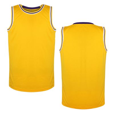 Blank Basketball Jersey Men's Mesh Athletic Sports Shirts Black Yellow White S-3XL (Yellow, Medium)