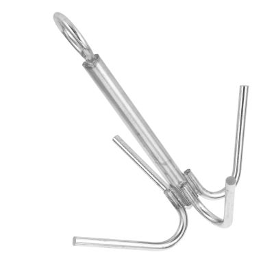 DJDK Grappling Hook with 4-Claw - Stainless Steel Climbing Carabiner Hook, Prevent-Rust Grappling Hook Marine Boat Yacht Hardware, for Retrieving, Outdoor Hiking, Fishing