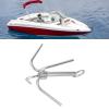 DJDK Grappling Hook with 4-Claw - Stainless Steel Climbing Carabiner Hook, Prevent-Rust Grappling Hook Marine Boat Yacht Hardware, for Retrieving, Outdoor Hiking, Fishing view 4