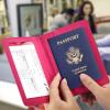 Passport and Vaccine Card Holder Combo, with Slot, Wallet, Cover, Case, for Women Men(AD-Rose Red) view 2