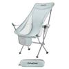 KingCamp Lightweight Padded Highback Folding Lounge Chair with Cupholder, Side Storage Pocket, and Carry Bag for Indoor or Outdoors, Grey view 1
