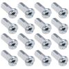 Micro Traders 100Pcs Bicycle Spoke Nipples Fit for 14G / 2mm Dia Mountain Road Bike Silver Steel 12mm Long Cycling Replacement Accessories view 1