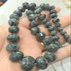 10-19mm Genuine Graduated Faceted Natural Labradorite Gem Necklace 18" Hot view 1
