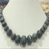 10-19mm Genuine Graduated Faceted Natural Labradorite Gem Necklace 18" Hot view 2
