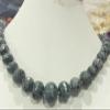 10-19mm Genuine Graduated Faceted Natural Labradorite Gem Necklace 18" Hot view 3