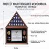 Zmiky Large Burial Flag Case - Solid Wood Display Case for 5x9.5 Folded Military Flag with Certificate Holder - Walnut Finish view 3