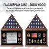 Zmiky Large Burial Flag Case - Solid Wood Display Case for 5x9.5 Folded Military Flag with Certificate Holder - Walnut Finish view 4