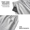 AMY COULEE Mens Cotton Athletic Pants Open Bottom Running Sweatpants Straight Leg Casual Joggers with Pockets (Gray, M) view 2