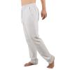 AMY COULEE Mens Cotton Athletic Pants Open Bottom Running Sweatpants Straight Leg Casual Joggers with Pockets (Gray, L)