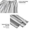 AMY COULEE Mens Cotton Athletic Pants Open Bottom Running Sweatpants Straight Leg Casual Joggers with Pockets (Gray, L) view 3