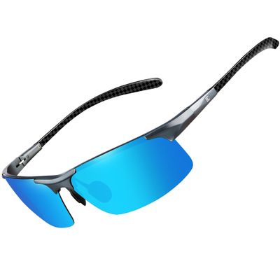 BIRCEN Polarized Carbon-Fiber Sunglasses for Men: Ultralight UV Protection Sun Glasses for Outdoor Sports Fishing Golf Hiking