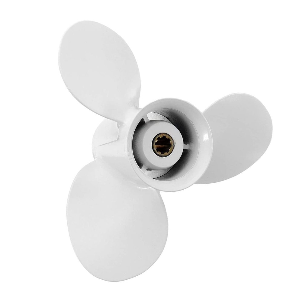 Azingysail Aluminum Outboard Propeller 9 1/4 x 9 3/4 for Yamaha Engines 9.9-15HP, 683-45952-00-EL, 8 Spline Tooth,3 Blades,RH