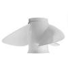 Azingysail Aluminum Outboard Propeller 9 1/4 x 9 3/4 for Yamaha Engines 9.9-15HP, 683-45952-00-EL, 8 Spline Tooth,3 Blades,RH view 3