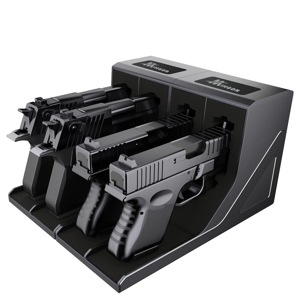 MINGOR Pistol Rack Handgun Holder, Foam Protective Pistol Gun Stand Storage, Gun Safe Organizer Accessories