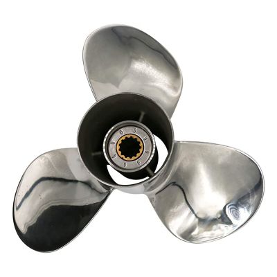 Azingysail Stainless Steel Outboard Propeller 11 5/8 x 11 for Yamaha Engines 25-60HP, 663-45972-60-98, 13 Spline Tooth, RH