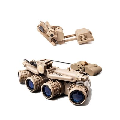 Hanlong Tactical Hunting Dummy Night Vision Goggle GPNVG 18 & Plastic L4G24 NVG Mount for Airsoft (Sand), One Size