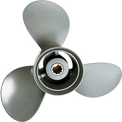 Azingysail Stainless Steel Outboard Propeller 9 7/8 x 12 for Yamaha Engines 20-30HP,10 Spline Tooth, 4 Stroke,RH