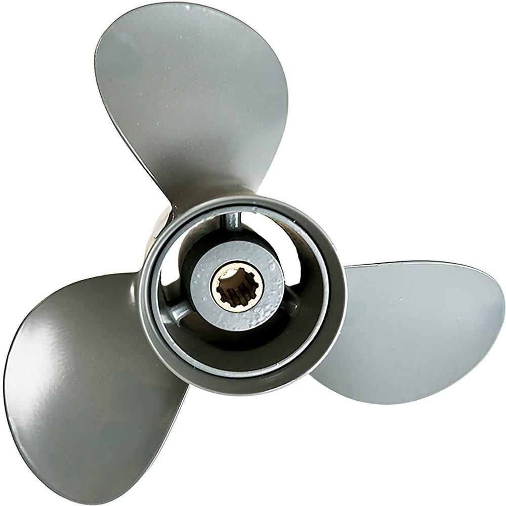 Azingysail Stainless Steel Outboard Propeller 9 7/8 x 12 for Yamaha Engines 20-30HP,10 Spline Tooth, 4 Stroke,RH