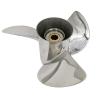 Azingysail Stainless Steel Outboard Propeller 13 7/8 x 17 for Yamaha Engines 50-130HP, 15 Spline Tooth, 4 Stroke,RH view 3