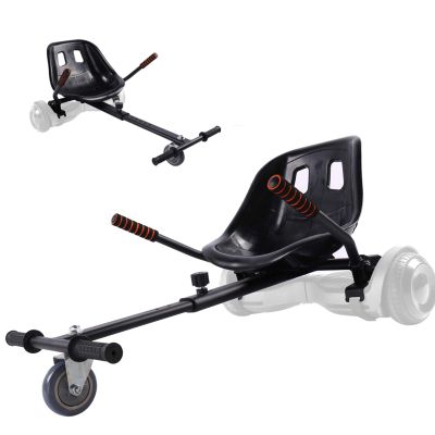 KKA Hoverboard Kart, Hover Cart, Buggy Attachment for 6.5"/8"/10" Hoverboards, Hoverboard Accessory to Transform Hover Boards into Go Karts (Black)