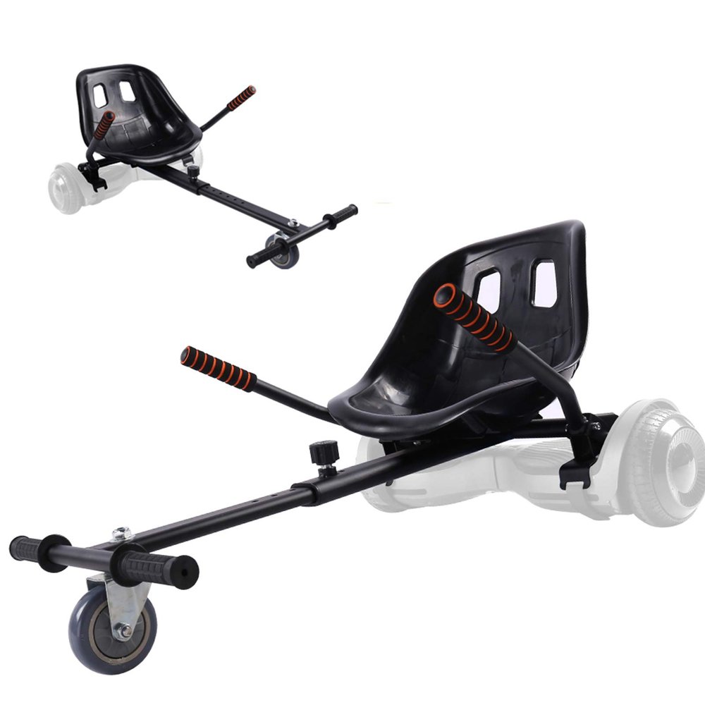 KKA Hoverboard Kart, Hover Cart, Buggy Attachment for 6.5"/8"/10" Hoverboards, Hoverboard Accessory to Transform Hover Boards into Go Karts (Black)