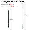 4 Feet Bungee Dock Line Double Clips Heavy Duty 316 Stainless Steel Clips Boat Ropes Mooring Ropefor for Boats PWC, Built in Snubber, Kayak,Watercraft,SeaDoo,Jet Ski, Pontoon, Canoe, Power Boat 2-Pack view 4
