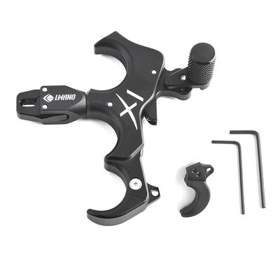SHARROW Compound Bow Release Aids 3 or 4 Fingers Automatic Release Aluminium Alloy Thumb Trigger for for Left Hand Right Hand Compound Bow Accessory