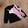 YOOJIA Baby Girls Cute Cartoon Pattern Sweatshirt Long Sleeve Shirt Graphic Print Tee Blouse Casual Tops Black 2-3 Years view 3
