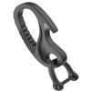 TISUR Titanium Keychain Carabiner Clip, Key Fob Holder, Quick Release D Ring Keychain Heavy Duty Bottle Opener Keychain Car Key Chain for Men (Black) view 1