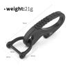 TISUR Titanium Keychain Carabiner Clip, Key Fob Holder, Quick Release D Ring Keychain Heavy Duty Bottle Opener Keychain Car Key Chain for Men (Black) view 3