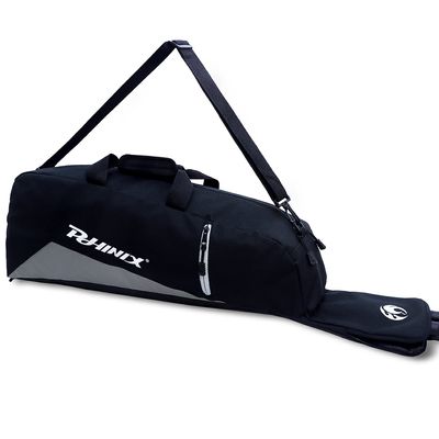 PHINIX Equipment Tote bag for Baseball and Softball- Holds Bat, Helmet, & Glove (Black & Gray)