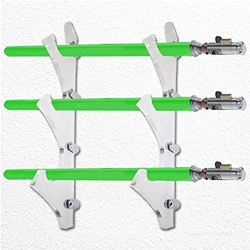 LEILIN Lightsaber Wall Mount Acrylic Katana Sword Mount for Wall Display Wall Mount for Sword or LightSaber (Transparent 3 layers)