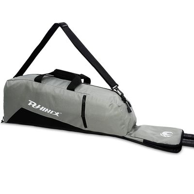 PHINIX Equipment Tote bag for Baseball and Softball- Holds Bat, Helmet, & Glove (Gray & Black)