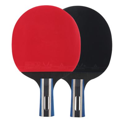 LINGOSHUN Table Tennis Bat,ITTF Approved,Beginner Ping Pong Racket 2 Player Set for Family Game,Entertaining,Training / 2 Stars/B