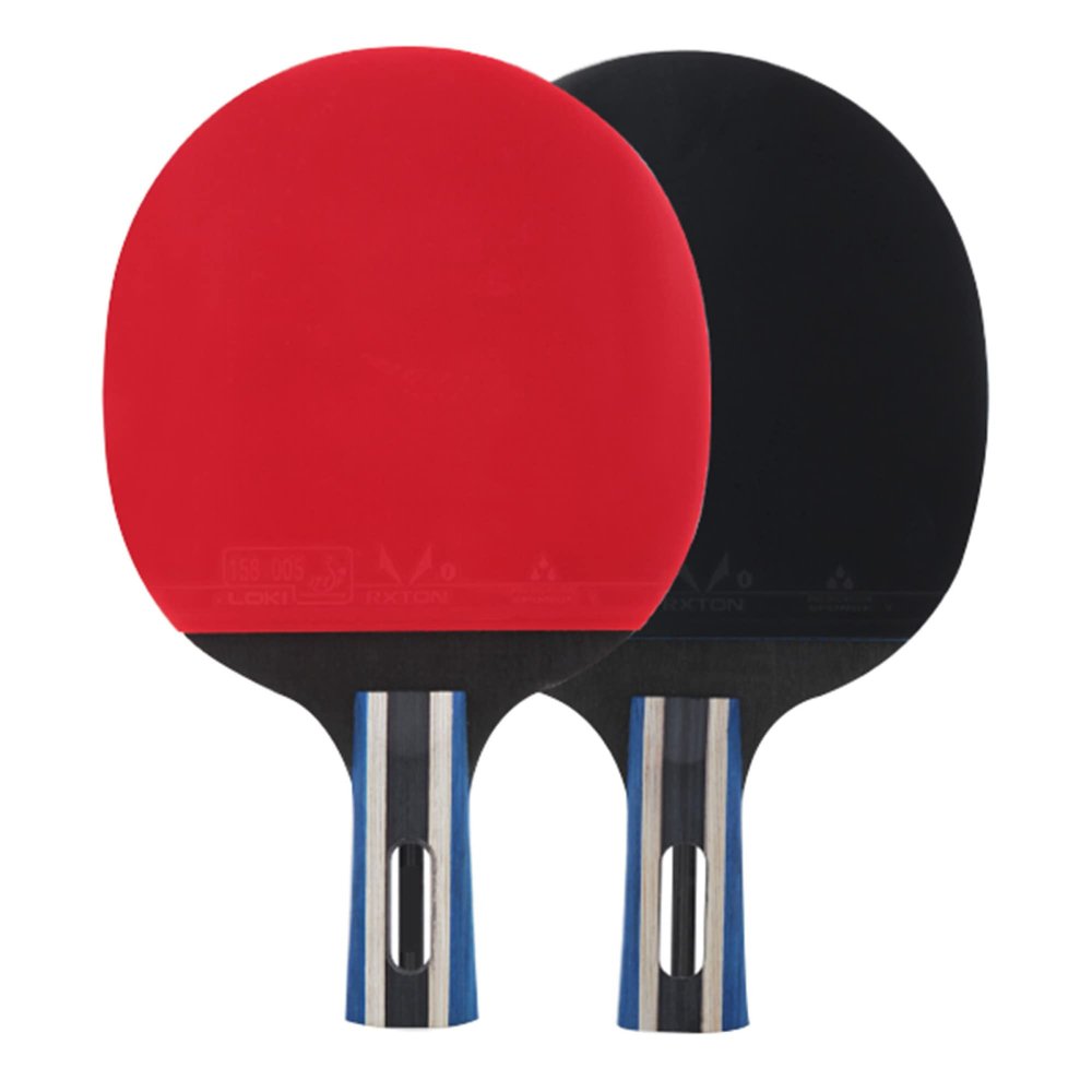 LINGOSHUN Table Tennis Bat,ITTF Approved,Beginner Ping Pong Racket 2 Player Set for Family Game,Entertaining,Training / 2 Stars/B