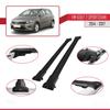 apline Compatible with Volkswagen Golf Sportvan 2014-2017 Fly Model Car Roof Rack Cross Bar Black Aluminium 2 Bars view 3
