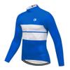 Coconut Ropamo CR Men's Long Sleeve Cycling Jersey with Zipper Pockets Bike Shirt Cycle Clothing Quick Dry Breathable (L, Blue/White) view 1