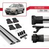 Compatible with Kia Sorento 2 (XM) 2010-2014 Fly Model Car Roof Rack Cross Bar Grey Aluminium 2 Bars view 4