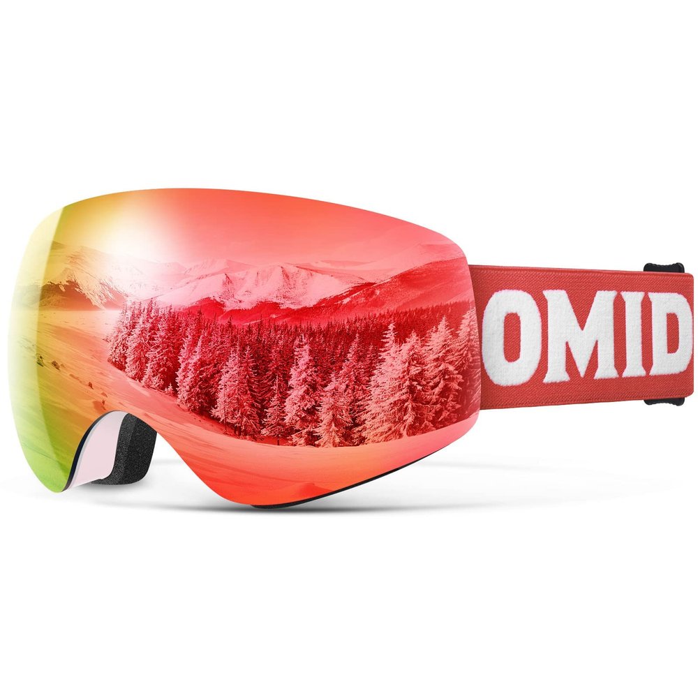 OMID Kids Ski Goggles, Z1 Anti-fog UV Protection Snow Goggles Frameless OTG Snowboard Goggles for Boys Girls Youth