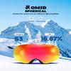 OMID Kids Ski Goggles, Z1 Anti-fog UV Protection Snow Goggles Frameless OTG Snowboard Goggles for Boys Girls Youth view 4