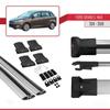 apline Compatible with Ford Grand C-Max (C344) 2011-2019 Fly Model Car Roof Rack Cross Bar Grey Aluminium 2 Bars view 4