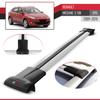 apline Compatible with Renault Megane 3 SW (X95) 2009-2015 Fly Model Car Roof Rack Cross Bar Gray Aluminium 2 Bars view 3