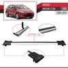 apline Compatible with Renault Megane 3 SW (X95) 2009-2015 Fly Model Car Roof Rack Cross Bar Gray Aluminium 2 Bars view 4