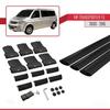 apline Compatible with Volkswagen T5 Transporter 2003-2015 Fly Model Car Roof Rack Cross Bar Black Aluminium 3 Bars view 4