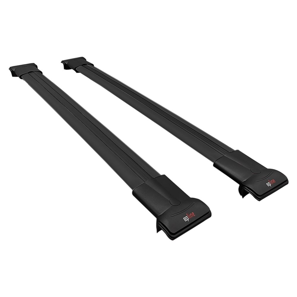 apline Compatible with Seat Alhambra 2 (7N) 2010-2020 Fly Model Car Roof Rack Cross Bar Black Aluminium 2 Bars