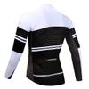 Coconut Ropamo CR Men's Long Sleeve Cycling Jersey with Zipper Pockets Bike Shirt Cycle Clothing Quick Dry Breathable (2XL, White/Black) view 2